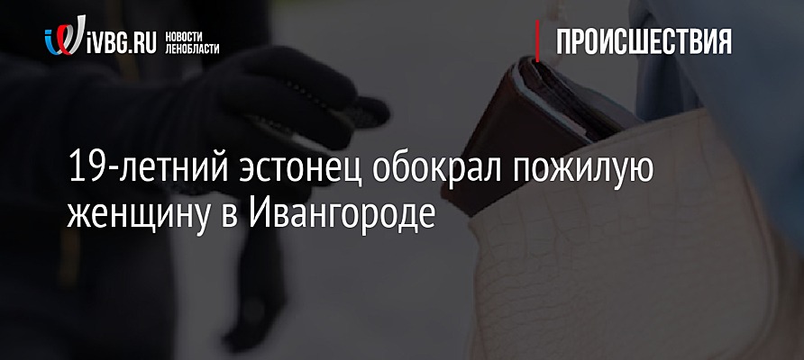 19-летний эстонец обокрал пожилую женщину в Ивангороде