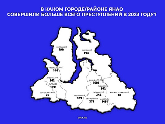 Новый Уренгой стал самым криминальным городом в ЯНАО по итогам 2023 года