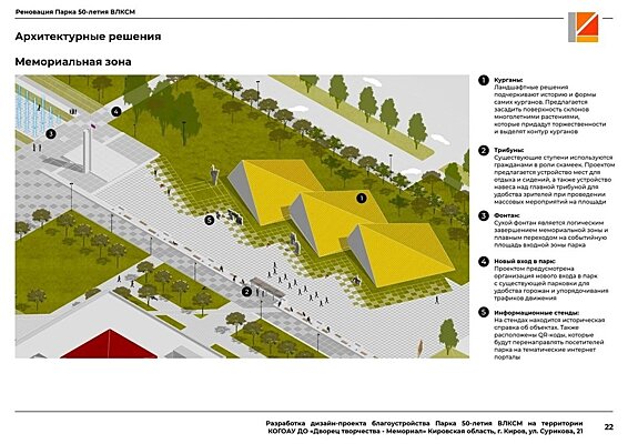 В Кирове разработали дизайн-проект благоустройства парка 50-летия ВЛКСМ