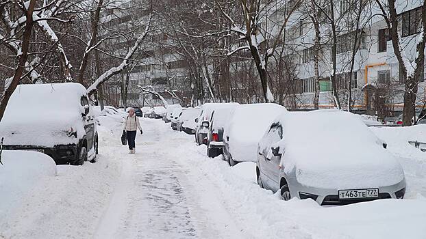 Движение на дорогах Москвы затруднено из-за сильного снегопада