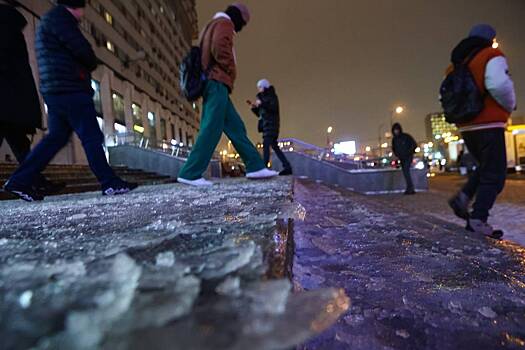 Москва рекордно обледенела