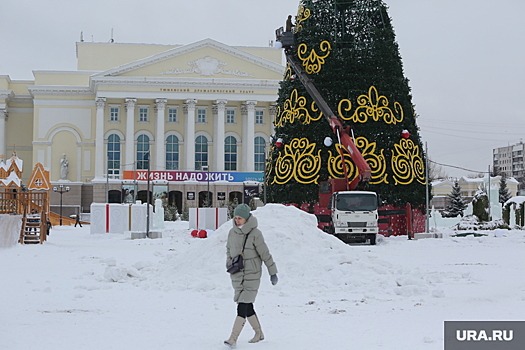 В Тюмени убрали две главные елки юга области