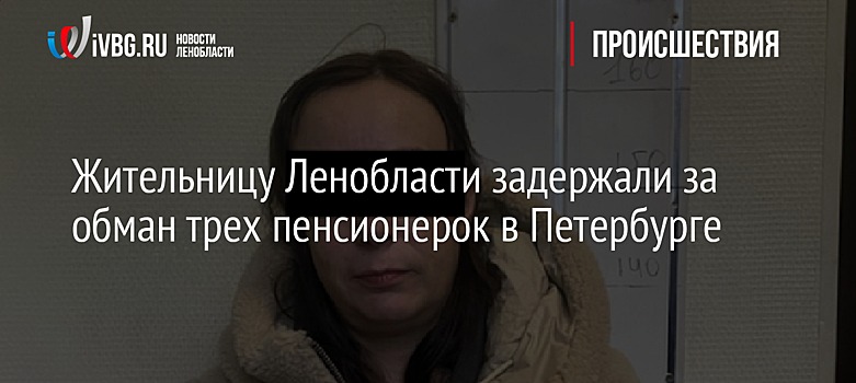 Жительницу Ленобласти задержали за обман трех пенсионерок в Петербурге