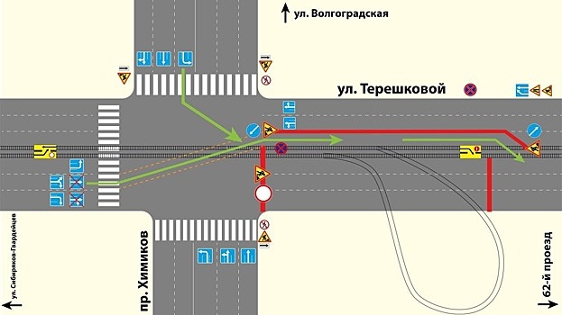 Движение на пересечении улицы и проспекта в Кемерове временно изменится