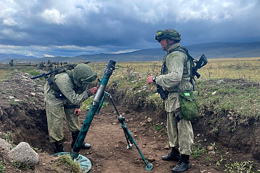 Минометчики ЮВО в Армении уничтожили условного противника в ходе тактических учений