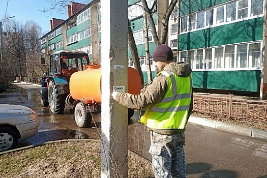 Около 650 незаконных объявлений убрали с улиц Томска в течение санитарной пятницы