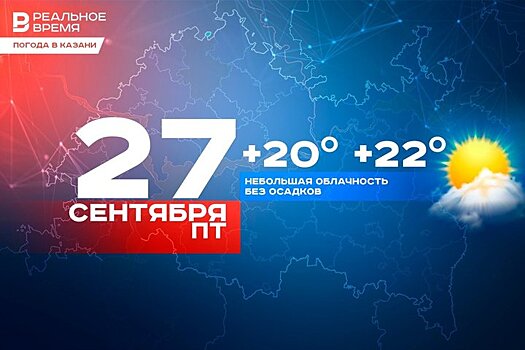 Сегодня в Казани потеплеет до 22 градусов, осадков не ожидается