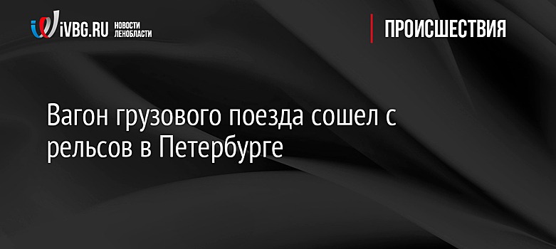 Вагон грузового поезда сошел с рельсов в Петербурге