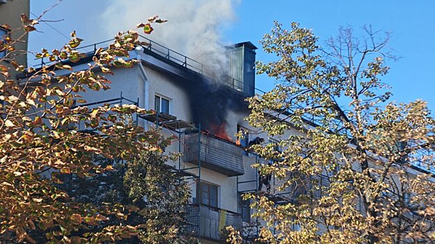 В доме на улице Московской в Пензе вспыхнул балкон