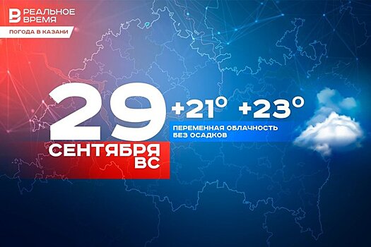 В Казани ожидается облачная погода и до 23 градусов тепла