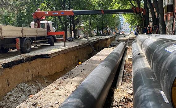 В Курске на ул.Павлова завершен монтаж тепломагистрали