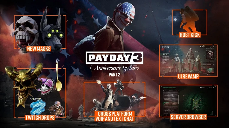 К Payday 3 выпустили обновление с новыми масками и издание Year 1 Edition1