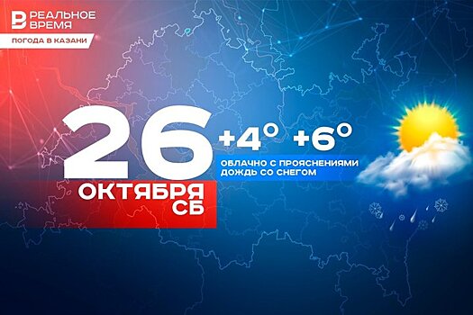 В субботу по Казани ожидается небольшой дождь и до 6 градусов тепла