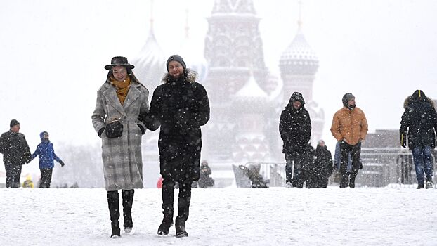 Москву накрыл сильный снегопад