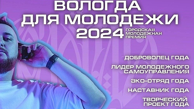 Приём заявок на премию «Вологда для молодёжи» продлили до 15 ноября