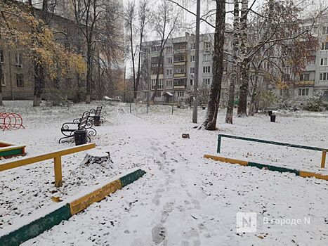 Снегопад накрыл Нижний Новгород 1 ноября