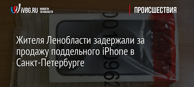 Жителя Ленобласти задержали за продажу поддельного iPhone в Санкт-Петербурге