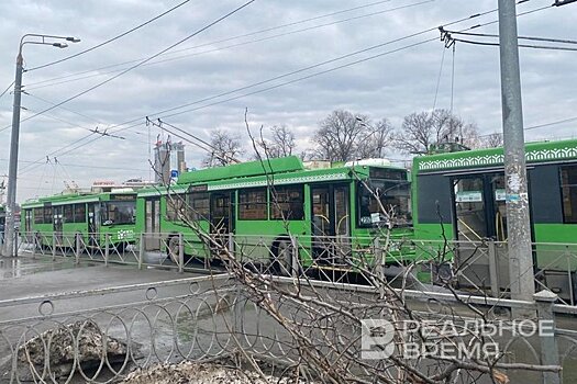 В Казани временно изменили маршруты троллейбусов из-за повреждения контактной сети