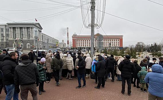 Как в Курске прошёл протест переселенцев 18 января