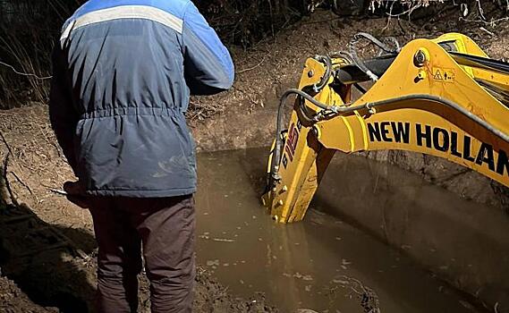 Ремонт водовода на Аэродромной в Курске планируют закончить ближе к полуночи