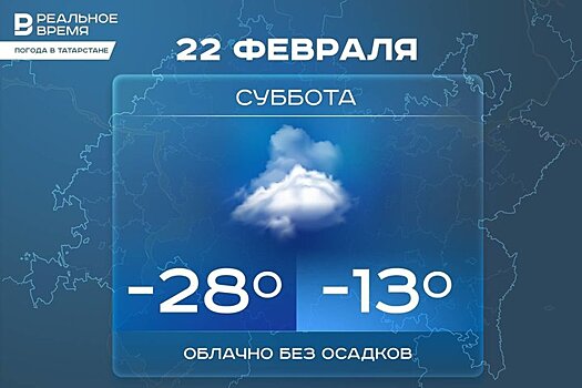 Сегодня утром в Татарстане ожидается до -28 градусов, днем — до -13 градусов