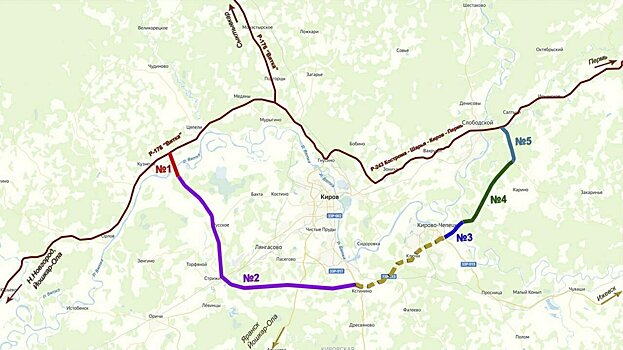 В Кирове планируется построить объездную дорогу длиной 78,3 км