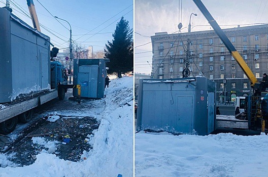 В Новосибирске демонтировали незаконные киоски на площади Калинина