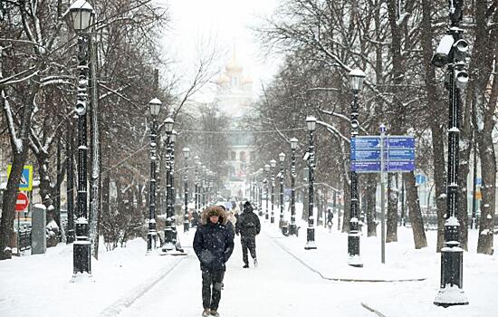 Снегопад в Москве продлится всю ночь